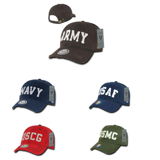 1 Dozen Military Vintage Washed Cotton Twill Polo Distresse Hats Caps Wholesale Lots-