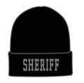 Rapid Dominance 1 Dozen Police Fire Dept Security Sheriff Border Patrol Long Cuffed Knit Beanies-Sheriff - Black-