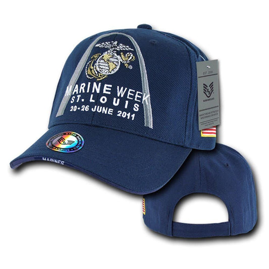 1 Dozen Rapid Special Event St. Louis Marine Corps Week Caps Hats Wholesale Lots-