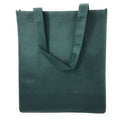 1 Dozen Reusable Grocery Shopping Tote Bags W/Gusset 13X15inch Wholesale Bulk-Dark Green-