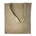 1 Dozen Reusable Grocery Shopping Tote Bags W/Gusset 13X15inch Wholesale Bulk-Khaki-