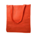 1 Dozen Reusable Grocery Shopping Tote Bags W/Gusset 13X15inch Wholesale Bulk-Orange-