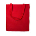 1 Dozen Reusable Grocery Shopping Tote Bags W/Gusset 13X15inch Wholesale Bulk-Red-