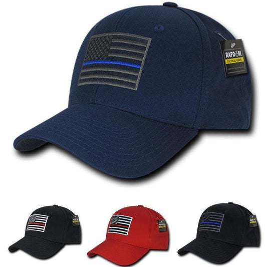 1 Dozen Thin Blue Red Line US American Flag Tactical Operator Baseball Caps Hats-
