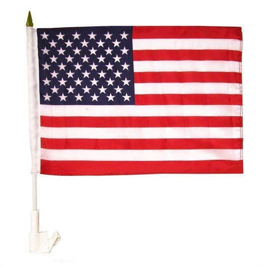 1 Dozen USA American Auto Car Suv Minivan Flags Window Clip Wholesale Lots-