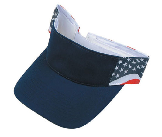 1 Dozen USA Patriotic American Flag Stars Cotton Visors Wholesale Lot Bulk-