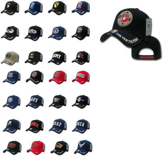 1 Dozen Veteran Military Army Airforce Navy Marines Baseball Hats Caps Wholesale-