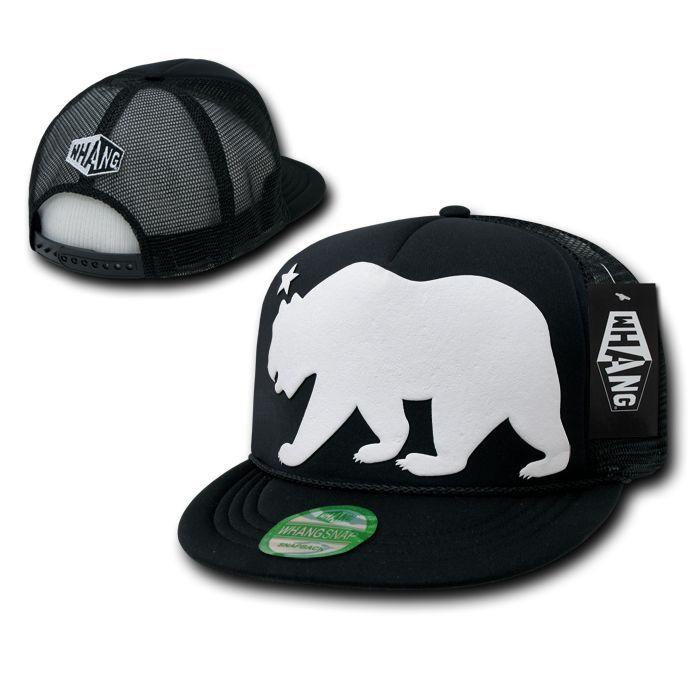 1 Dozen Whang California Cali Republic Bear Trucker Snapback Hats Wholesale-