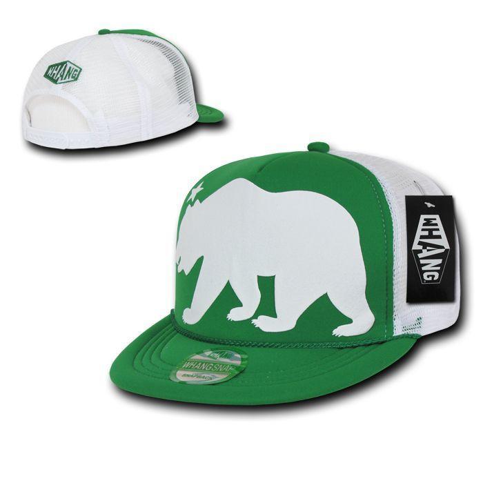 1 Dozen Whang California Cali Republic Bear Trucker Snapback Hats Wholesale-