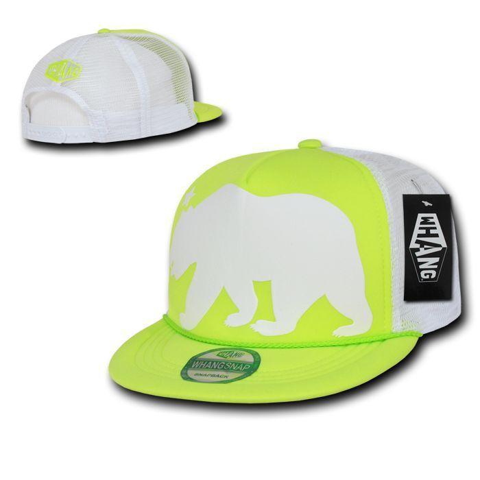 1 Dozen Whang California Cali Republic Bear Trucker Snapback Hats Wholesale-