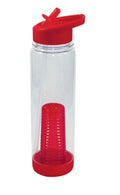 100% Bpa Free Infuser Water Bottle Sports Travel Outdoors Fruits Drinks 27oz-Red-