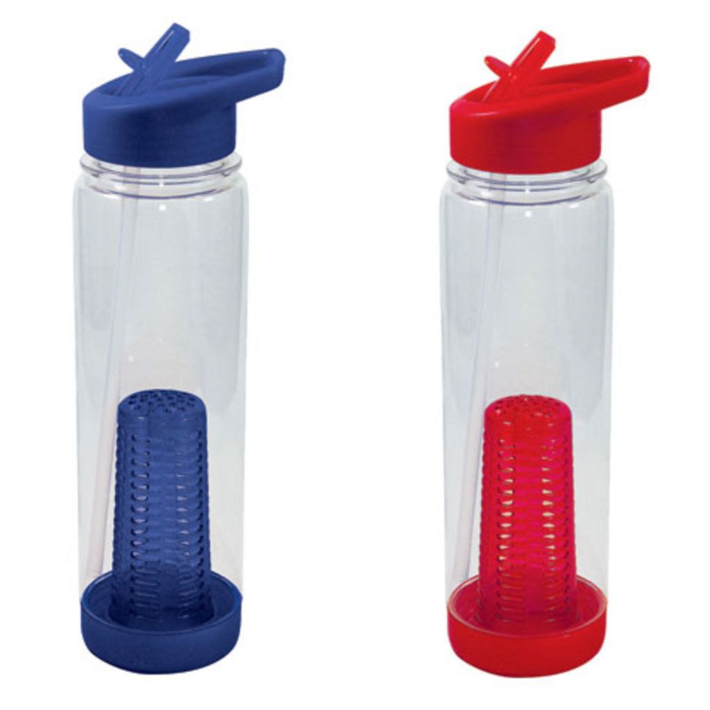 100% Bpa Free Infuser Water Bottle Sports Travel Outdoors Fruits Drinks 27oz-Red-