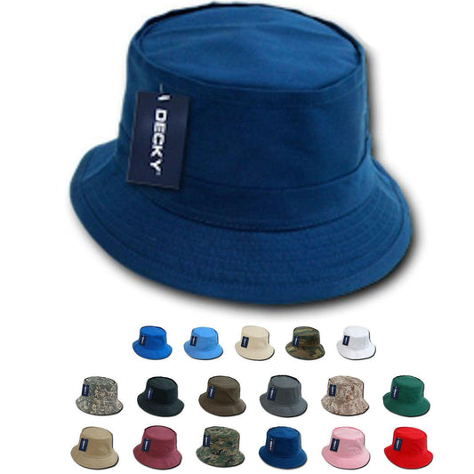 100 New Fishermans Bucket Hat Hats Constructed Cotton Decky Wholesale Lot-