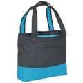 Everest Stylish Tablet Tote Bag-Charcoal / Blue-