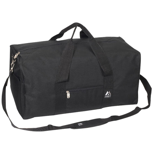 Everest Basic Utilitarian Medium Gear Duffle Bag-Black-