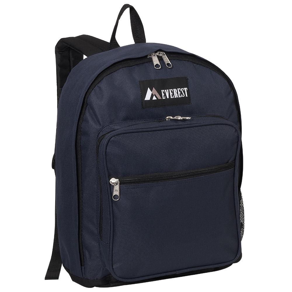 Everest Backpack Book Bag - Back to School Classic Size - Standard-Black-