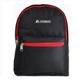Everest Backpack Book Bag - Back to School Basic Style - Mid-Size-Black / Red-