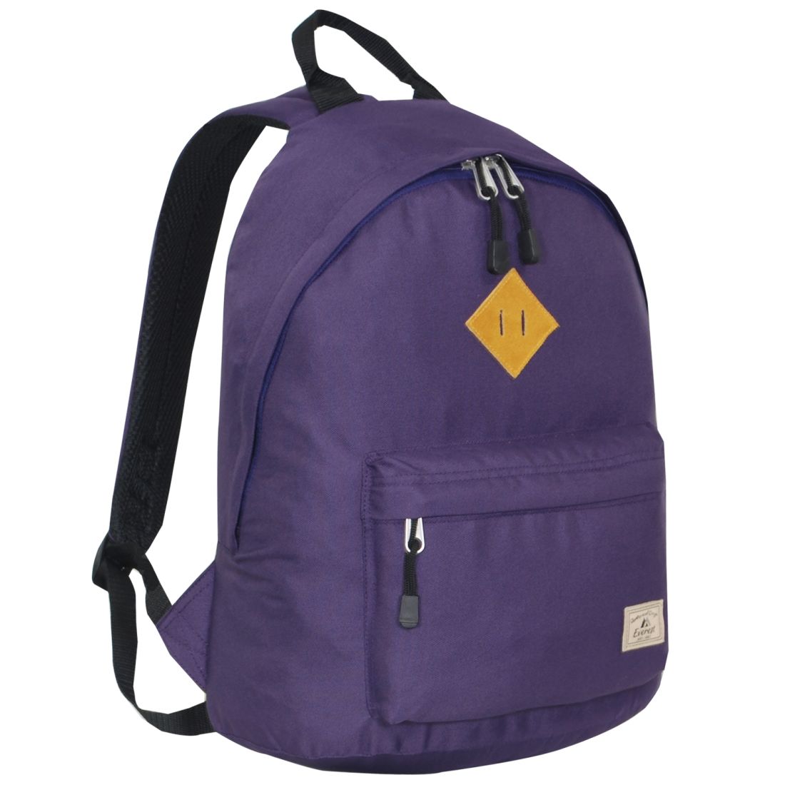 Everest Stylish Vintage Backpack Book Bag Padded Mesh Shoulder Strap-Eggplant-