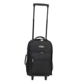 Everest Wheeled Backpack Rolling Carry On Suitcase on Wheels-Black-