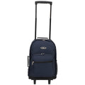 Everest Wheeled Backpack Rolling Carry On Suitcase on Wheels-Navy-