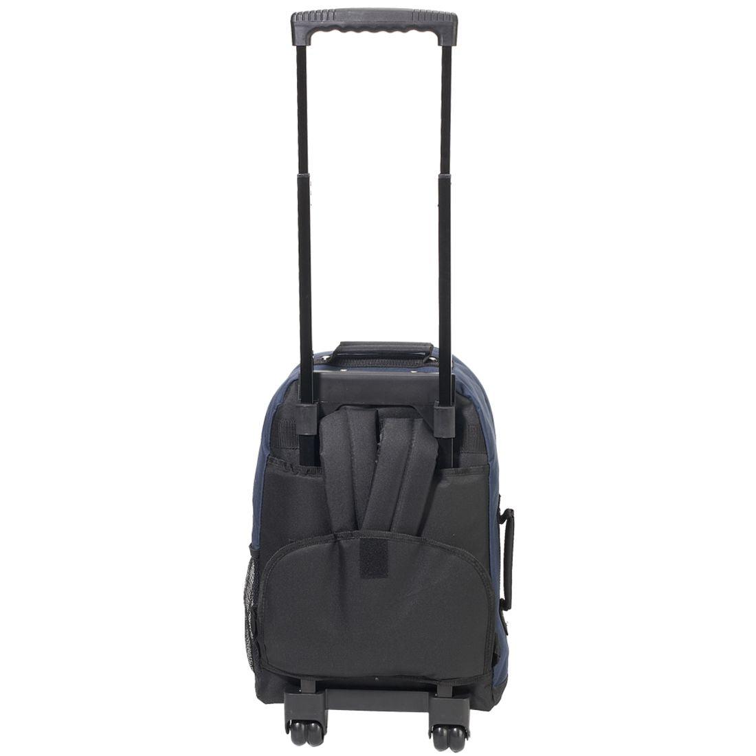 Everest Wheeled Backpack Rolling Carry On Suitcase on Wheels-Black-