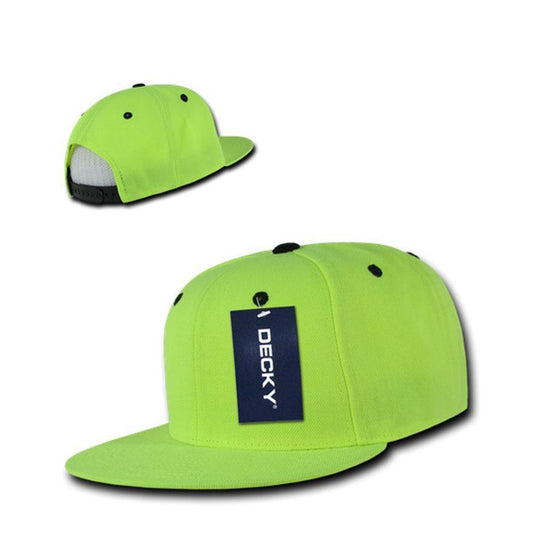 1 Dozen Decky Neon Snapback 6 Panel Constructed Baseball Hats Caps Wholesale Bulk-