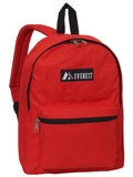 Everest Backpack Book Bag - Back to School Basic Style - Mid-Size-Red-