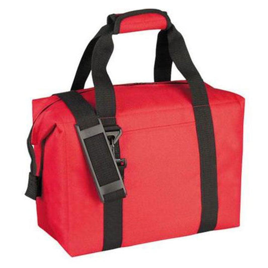Wide Mouth Insulated Cooler Lunch Box Bags Picnic Beer Drink Water 14 x11-3/4inch-RED-