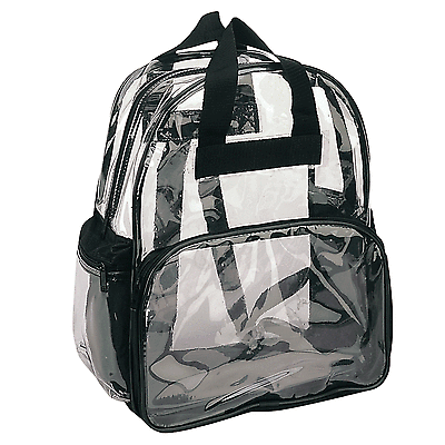 200 LOT CLEAR TRANSPARENT SCHOOL SECURITY BACKPACK BOOK BAGS 3 POCKETS WHOLESALE - Casaba Shop