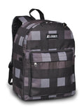 Everest Backpack Book Bag - Back to School Classic in Fun Prints & Patterns-Charcoal/Gray Plaid-