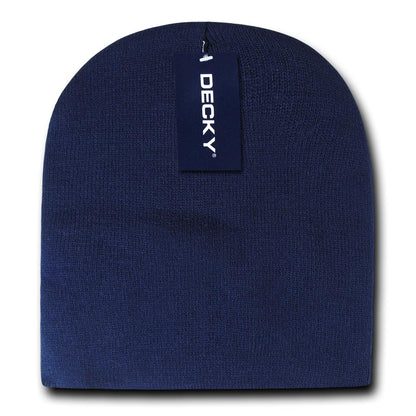 2 Pack Classic Decky Beanies Uncuffed Short Acrylic Skull Warm Winter Unisex-Assorted-