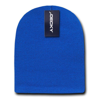 2 Pack Classic Decky Beanies Uncuffed Short Acrylic Skull Warm Winter Unisex-Assorted-