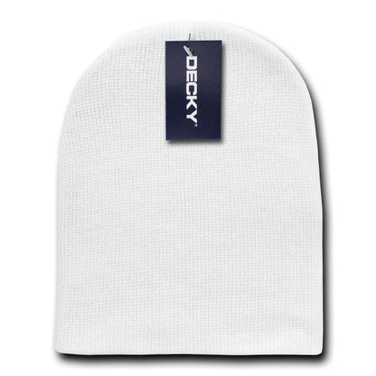 2 Pack Classic Decky Beanies Uncuffed Short Acrylic Skull Warm Winter Unisex-Assorted-
