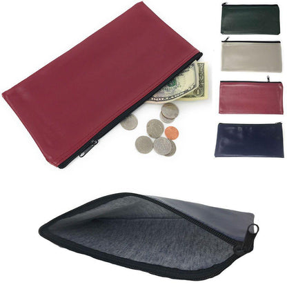 2 Pack Bank Deposit Money Cash Coins Credit Cards Receipts Keys Bag Pouch Purse-