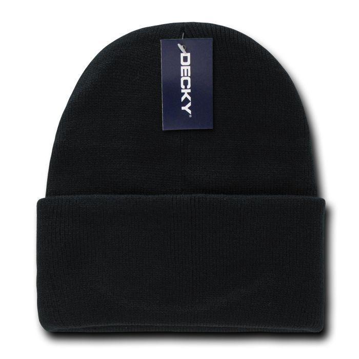 2 Pack New Classic Decky Beanies Cuffed Long Acrylic Skull Warm Winter Unisex-Assorted-