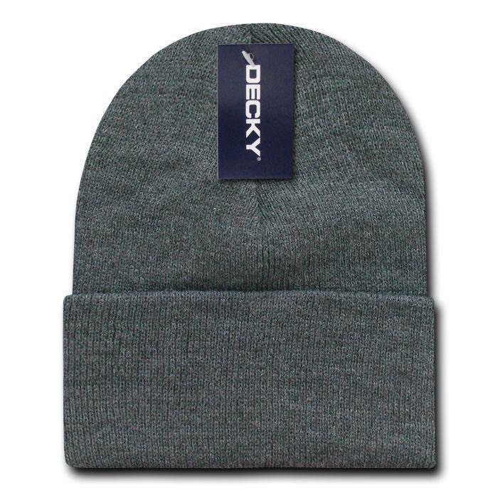2 Pack New Classic Decky Beanies Cuffed Long Acrylic Skull Warm Winter Unisex-Assorted-