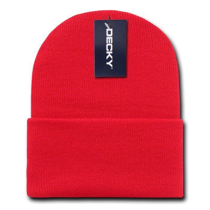 2 Pack New Classic Decky Beanies Cuffed Long Acrylic Skull Warm Winter Unisex-Assorted-