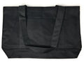 2 Pack Reusable Grocery Shopping Totes Bags With Wide Bottom Gusset Travel Gym Sports-BLACK-