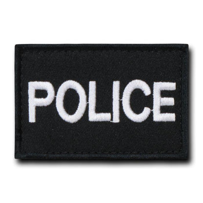 20 Lot Tactical Operator Contractor Hook / Loop 3X2 Canvas Patches Wholesale Lots-Police - Black-