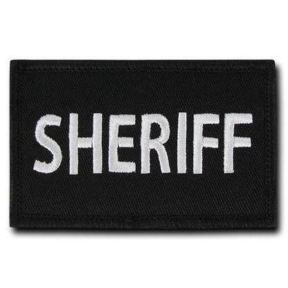 20 Lot Tactical Operator Contractor Hook / Loop 3X2 Canvas Patches Wholesale Lots-Sheriff-Black-