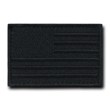 20 Lot Tactical Operator Contractor Hook / Loop 3X2 Canvas Patches Wholesale Lots-USA Flag - Black-