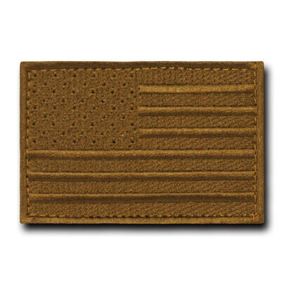 20 Lot Tactical Operator Contractor Hook / Loop 3X2 Canvas Patches Wholesale Lots-USA Flag - Coyote-