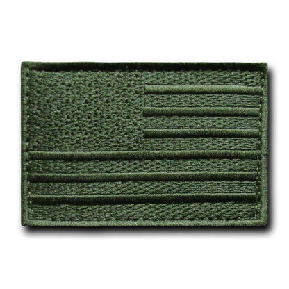 20 Lot Tactical Operator Contractor Hook / Loop 3X2 Canvas Patches Wholesale Lots-USA Flag Olive-