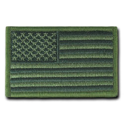 20 Lot Tactical Operator Contractor Hook / Loop 3X2 Canvas Patches Wholesale Lots-USA Flag -Olive 2-