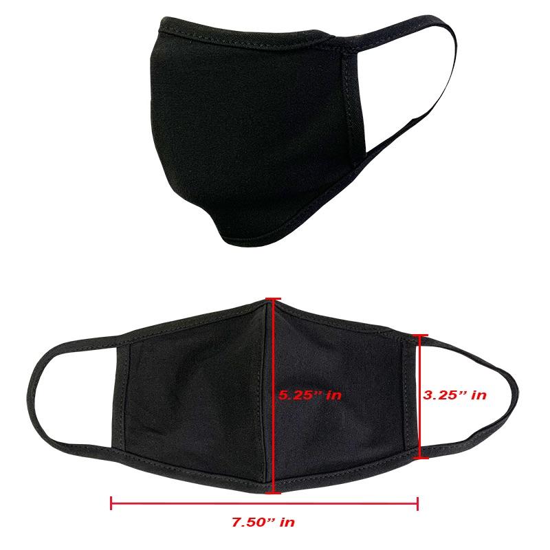 1 Dozen Cotton Face Mask Single Ply Soft Promotional Masks Wholesale Bulk Lot-Black-