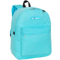 Everest Backpack Book Bag - Back to School Classic Style & Size-Aqua-