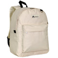 Everest Backpack Book Bag - Back to School Classic Style & Size-Beige-