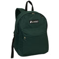 Everest Backpack Book Bag - Back to School Classic Style & Size-Dark Green-