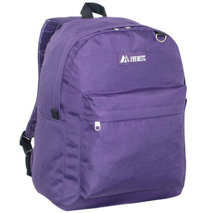 Everest Backpack Book Bag - Back to School Classic Style & Size-Eggplant-