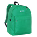 Everest Backpack Book Bag - Back to School Classic Style & Size-Emerald Green-